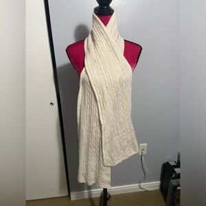 Caroline Grace cream cashmere scarf